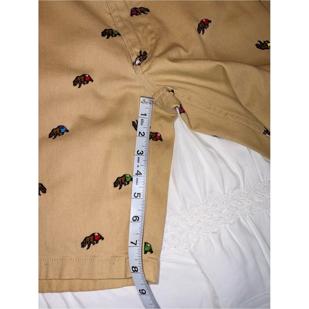 🐻 Men's Raw Yarn Industries Embroidered Chino Bear Shorts 🐻 - Picture 6 of 7